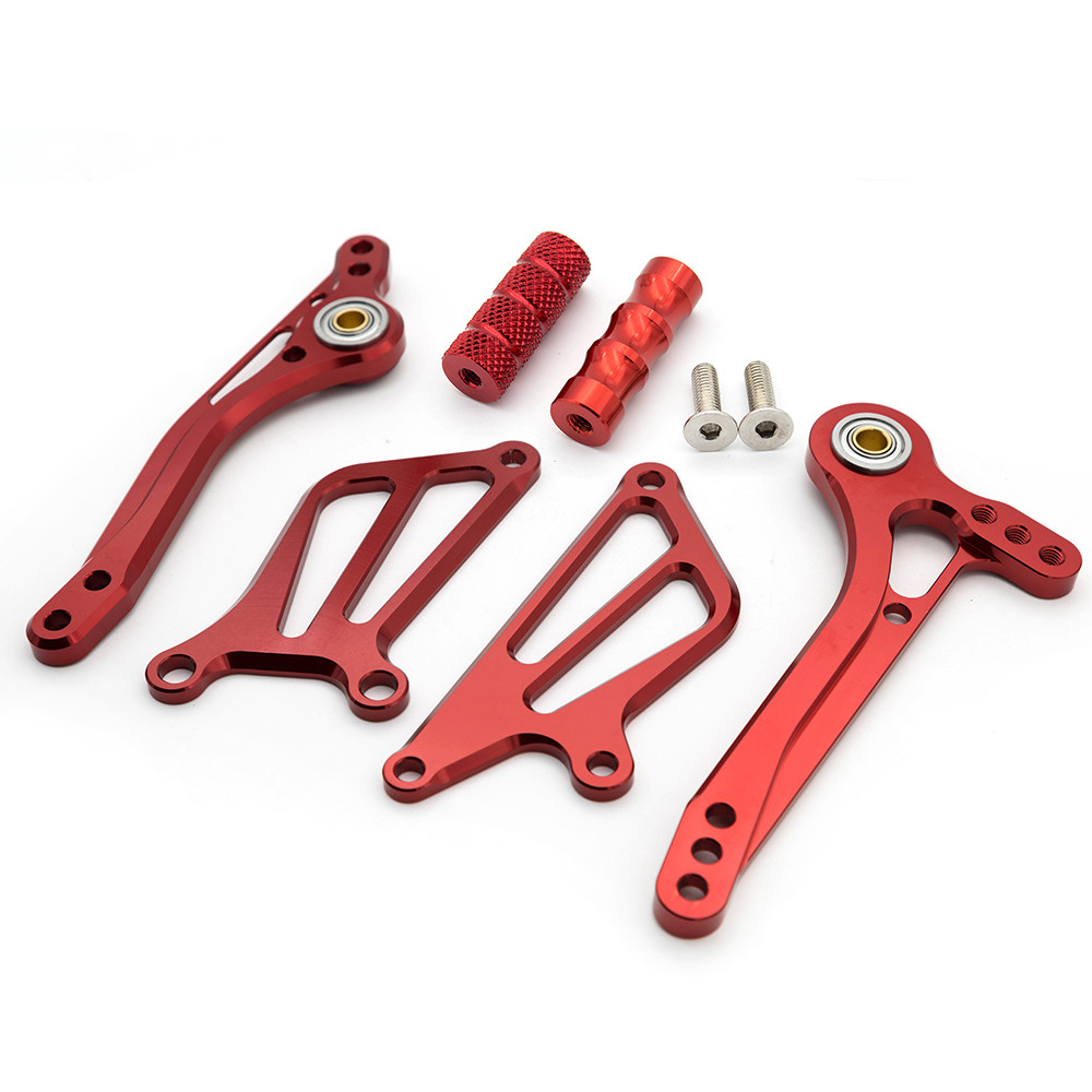 CNC Footpeg Rearset Rear Brake Gear Shift Lever + Wing For Kawasaki Ninja ZX6R ZX-6R ZX636 2005 2006 2007 2008 Motorcycle Parts