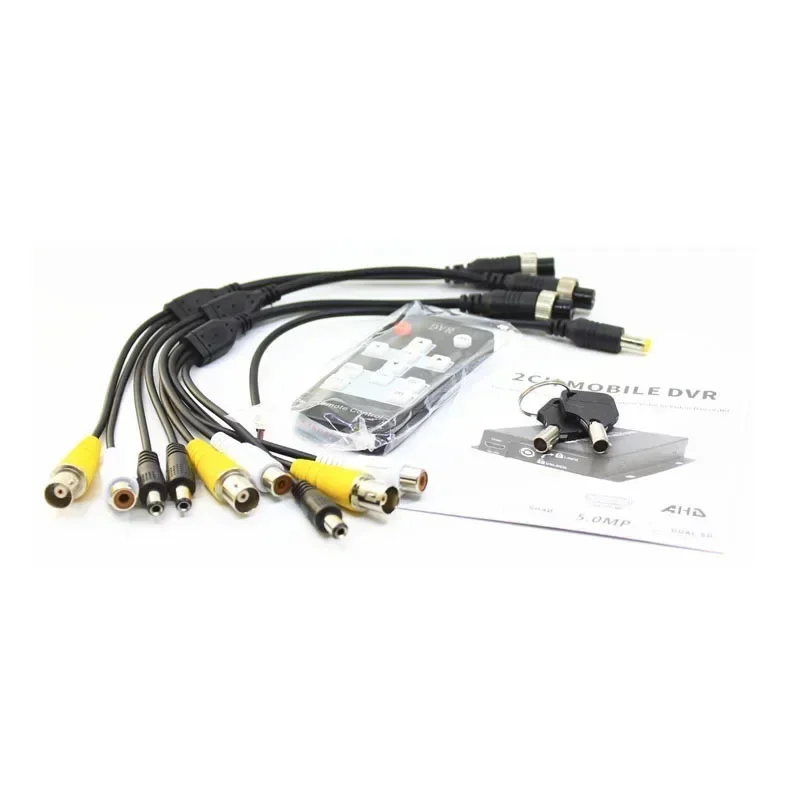 Vehicle Mobile DVR CVBS/HDMI Video Output 3 4 5MP 720P 1080P AHD Mini 2-channel Car DVR with Dual SD Card Slot 2Cameras Optional