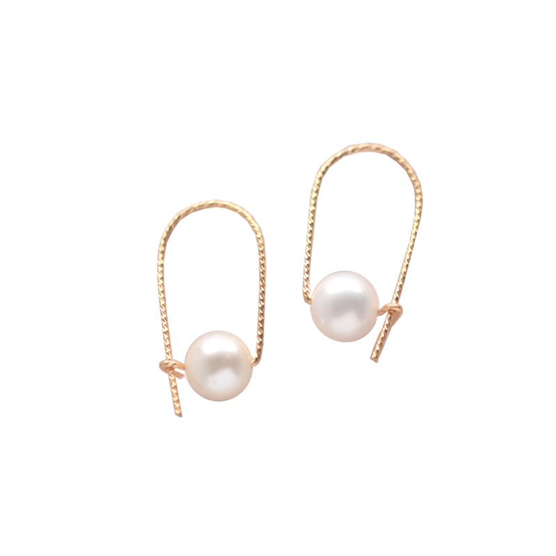 Natural Baroque Pearl Earrings Hoop Earrings Handmade Gold Filled Jewelry Brincos Vintage Pendientes Oorbellen Boho Fine Earring
