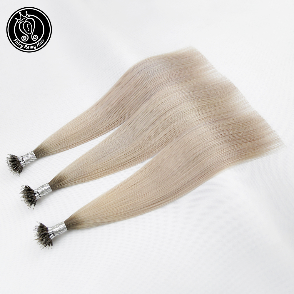 Fairy Remy Hair Pre Bonded Micro Link Human Hair Extensions Ice Blonde Color 16-24 Inch 0.8g/s Micro Beads Real Remy Human Hair