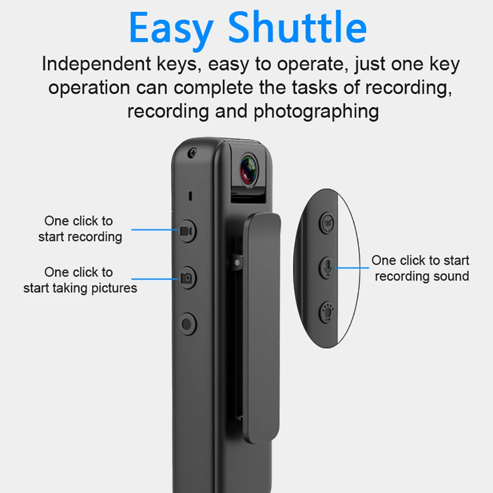 CS05 Portable Mini Digital Loop Recording Camcorder Bodycam Camera HD 1080P Micro Cam Body Camera Video Recorder Night Vision