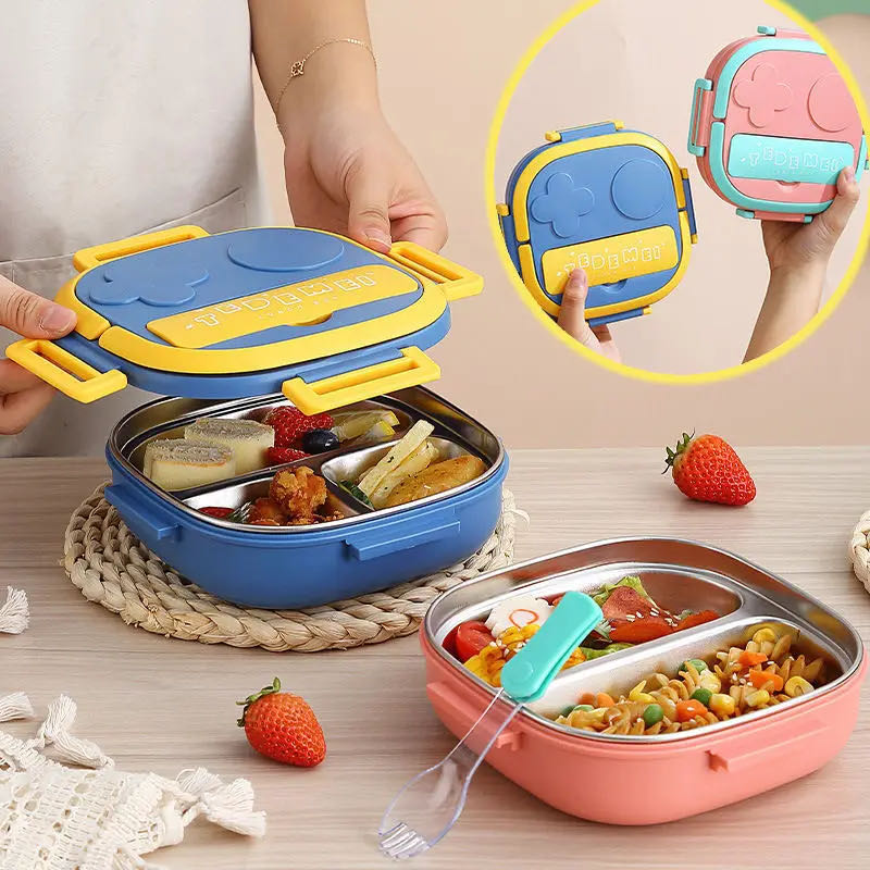 Lunch Box For Kids 304 Portable Stainless Steel Lunch Box Baby Child Student Outdoor Camping Picnic Food Container Bento Box