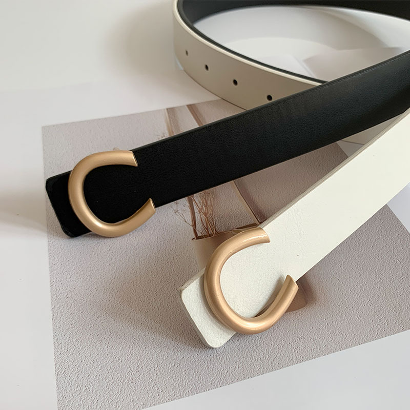 Horseshoe Buckle Female Black Brown White Pink Wild Trouser Women's Belt Cowgirl Western Belts for Women Cintos De Mujer