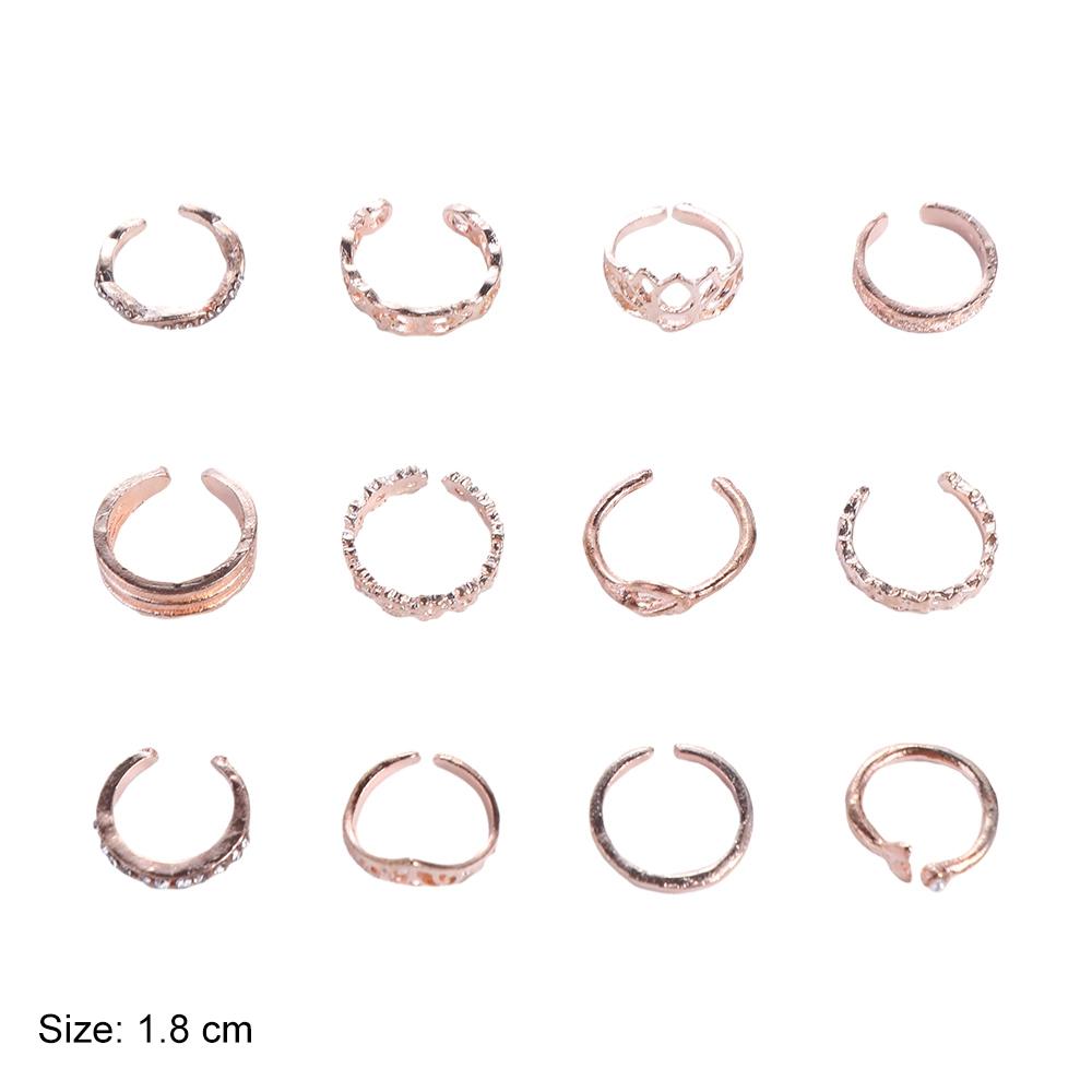 Fish Tail Lotus Flower Star Alloy Girl Gift Heart Open Ring Vintage Foot Ring Set Women Toe Ring Korean Style Toe Ring