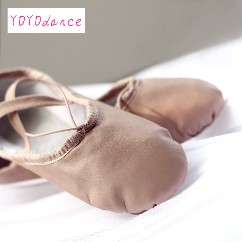 Brand New Leather Ballet Dance Shoes Split Sole Pink Black Wholesale Professional Soft Women Ballet Shoes