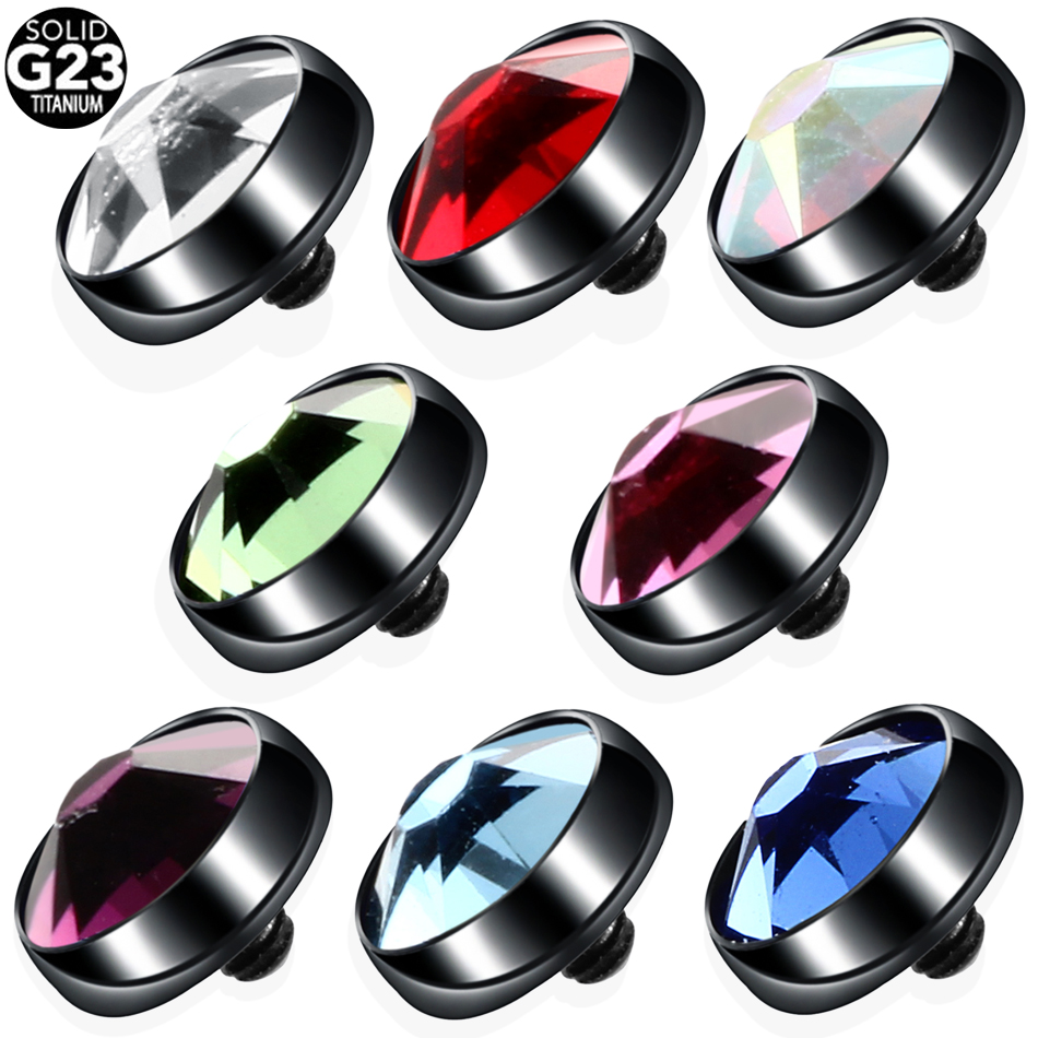1PC Titanium Gem Dermal Anchor Top Piercing Sexy Vagina Eyebrow Labret Lip Helix Piercings Ear Cartilage Tragus Piercing Jewelry