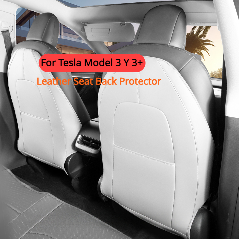 For Tesla Model3 Y 3+ Highland 2024 Seat Anti Dirty Pad Leather Rear Backrest Half Pack Protective Pad Car Interior Accessories