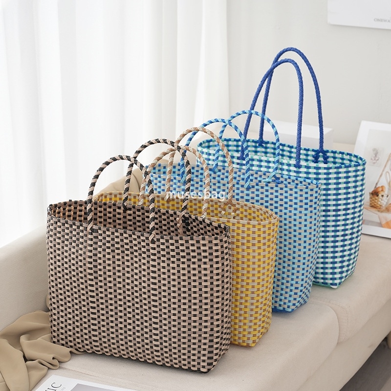 Fashionable Beach bag women's designer classic retro practical large capacity minimalist woven basket pastoral gift bag minimalist packaging bag 