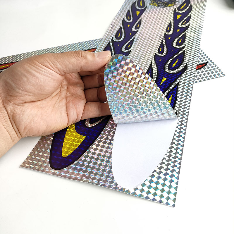 1 Pair Super Big 44CM Fire Flame Skull Car Motorcycle Modified PVC Decal Sticker "Peel and Stick" Type Sticker Waterproof