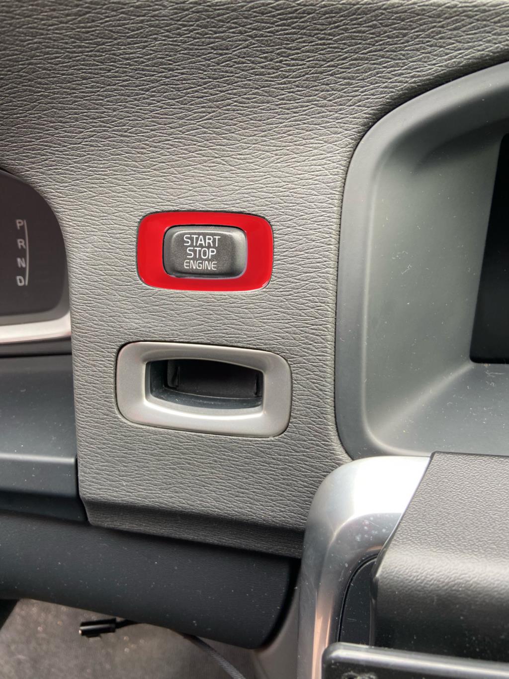 Car Styling For Volvo V40 V60 S60 XC60 S80 V50 V70 XC70 Car Engine Start Stop Cover Frame Trim sticker