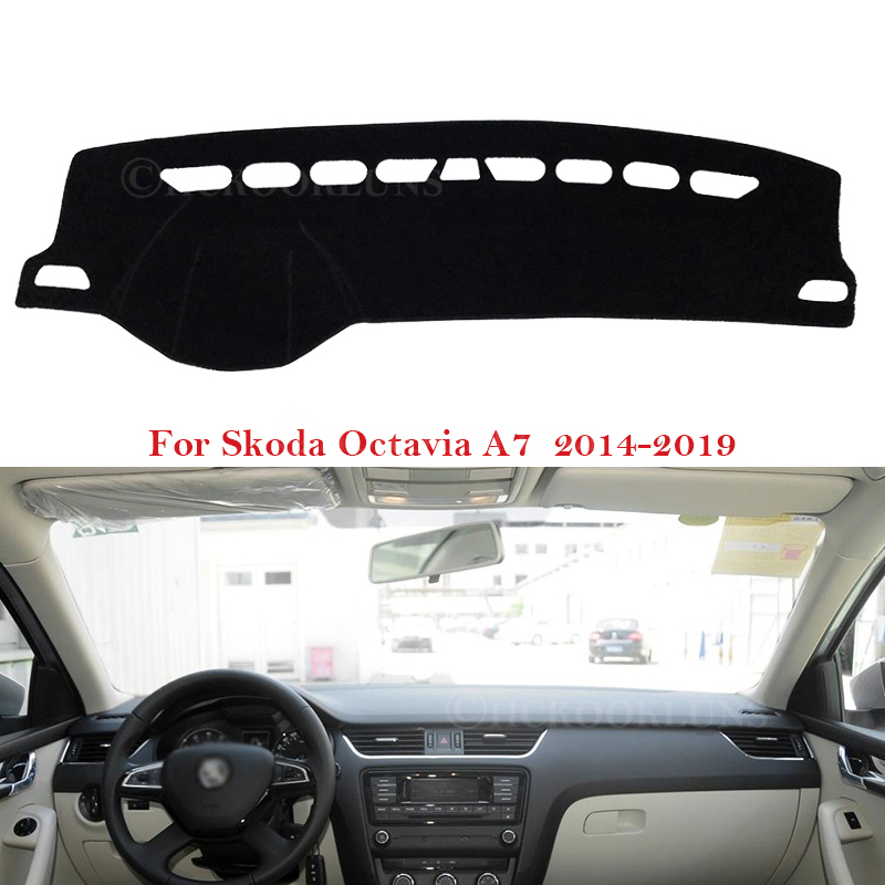 Dashboard Cover Protective Pad for Skoda Octavia 3 A7 MK3 5E 2014~2019 Car Accessories Dash Board Sunshade Carpet 2016 2017 2018