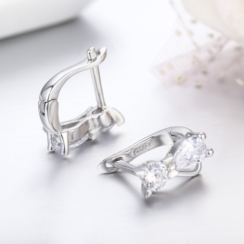 Cute Kitty Kitten Cat CZ 925 Sterling Silver Gatos Small Loop Huggies U Hoop Earrings For Kids Baby Girls Children Jewelry Aros