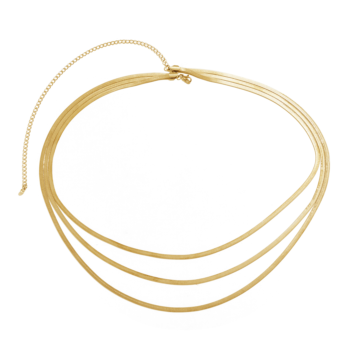 Ingemark Multilayer Sexy Flat Snake Chain Waist Belly Belt for Women Summer Bikinis Gold Color Rave Body Jewelry Y2K Accessories