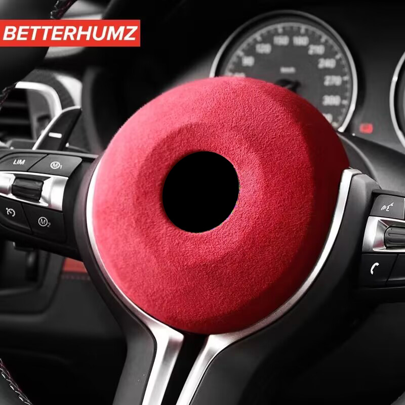 For BMW F20 F21 F22 F30 F31 F32 F34 F36 F48 X1 Steering Wheel Airbag Cover Made of Alcantara Sticker Car Interior Accessories