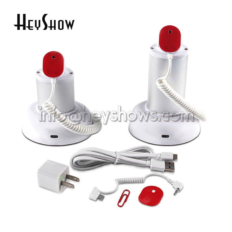 Mobile Cell Phone Security Stand, Burglar Alarm Display Holder, White System for Digital Retail Shop, Anti-Theft Show