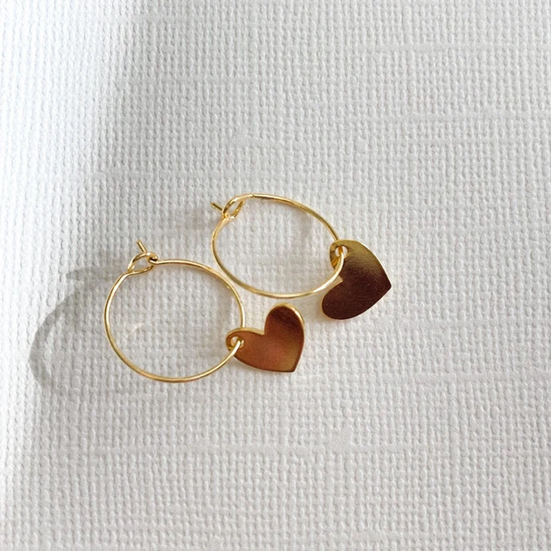 Brass 18K Gold Plated Circle Ear Wire Blank Hoops Earrings Loop Connectors DIY Handmade Dangle Earrings Jewelry Making Supplies