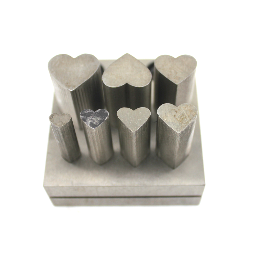 Metal Disc Cutter Set Heart Four Leaf Clover Jewelers Mold Cutting Punching Base Puncher Jeweler Tool