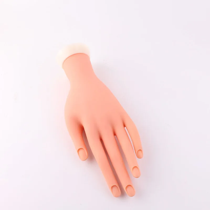 Flexible Positioning Silicone Left Hand Model Nail Enhancement Training Artificial Hand Nail Display Hand For Practicing Nails