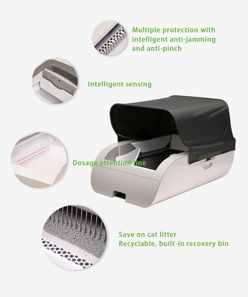Economical Automatic cleaning Internal and external detachable smart litter box