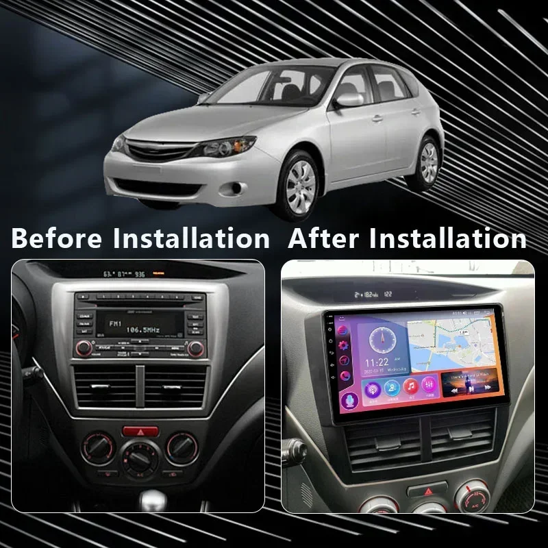 Android 13 Carplay Car Radio For Subaru Forester 3 SH Impreza GH GE 2007 - 2013 2Din Multimedia Player Autoradio QLED Head Unit