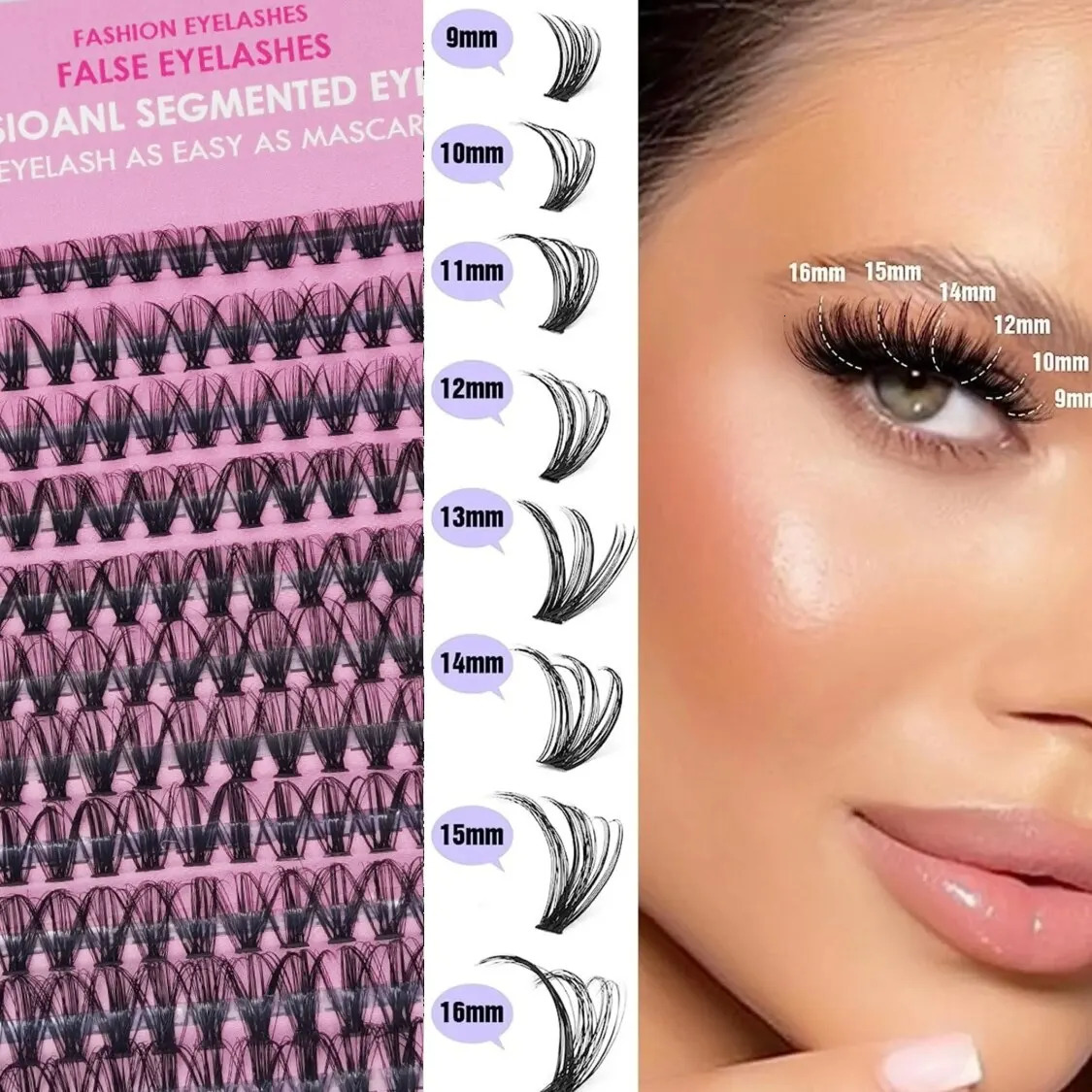 280pcs Individul Claster Eyeash Extension 30D/40D Mix Length DIY Cluster Lashes 240624