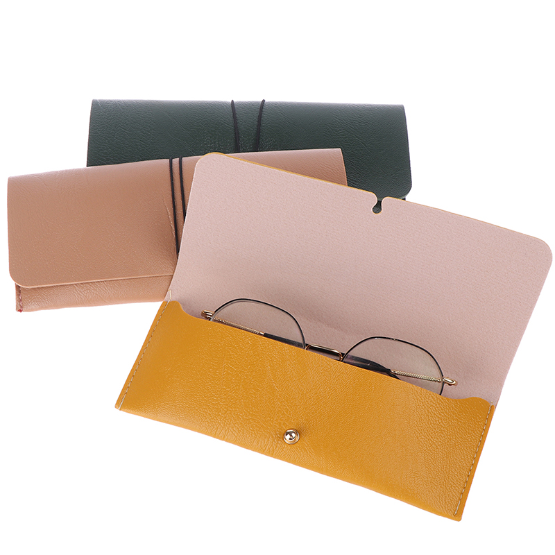 PU Leather Glasses Case Cover Sunglasses Glasses Holder Box Eyeglasses Solid Storage Portable Glasses Pouch Bag