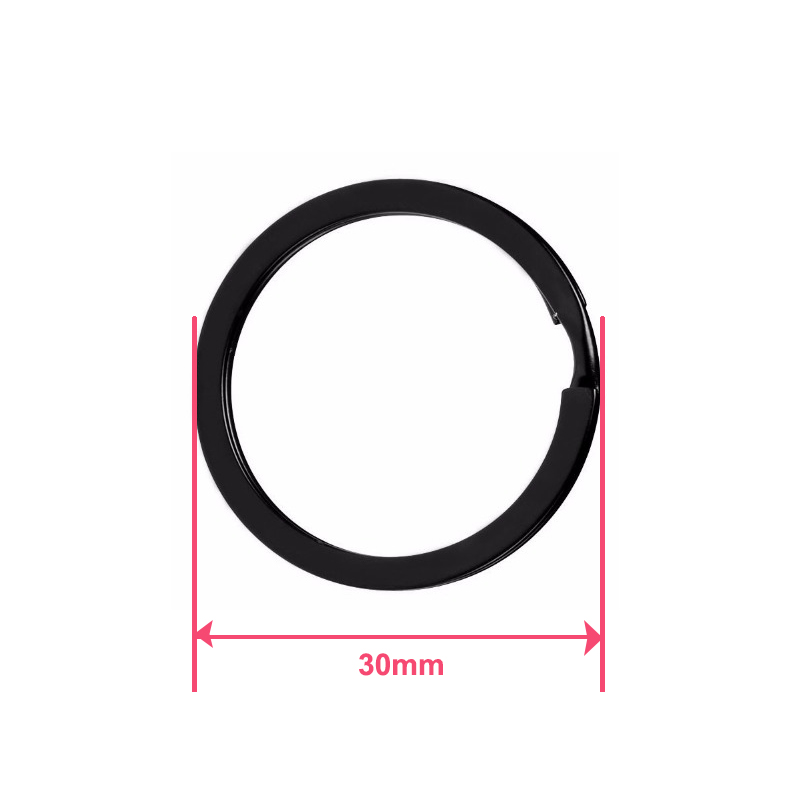 12PCS Flat Key Rings Round 30mm Diameter Metal Keychain Rings Split Keyrings Flat Ring for Home Car Office Keys Attachment