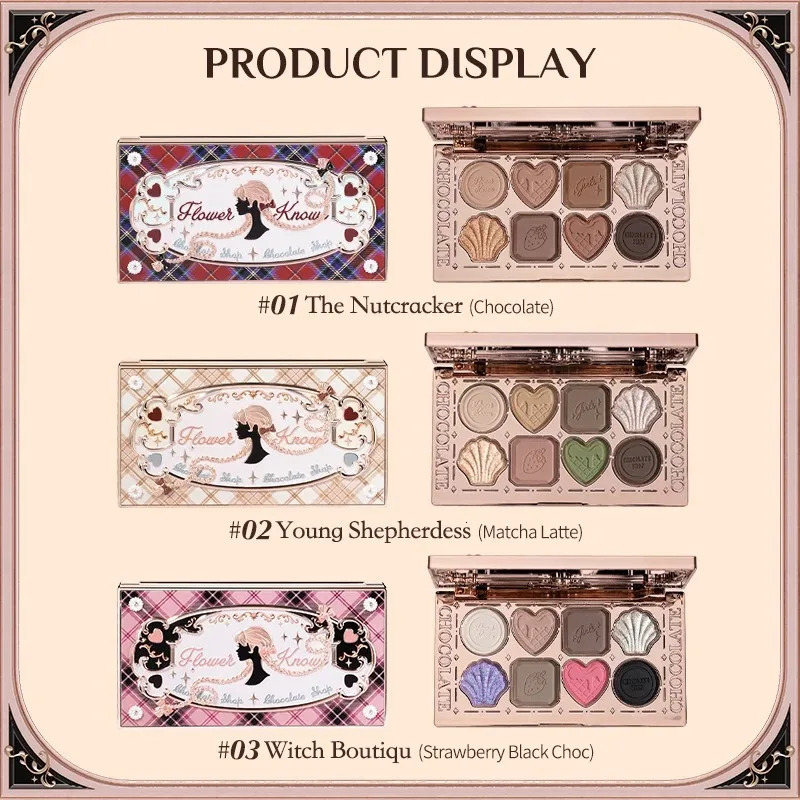Chocolate 8 Colour Eyeshadow Palette Shimmer Matte Chameleon Pressed Glitter Long Lasting Eye Shadow Maquillage 240624