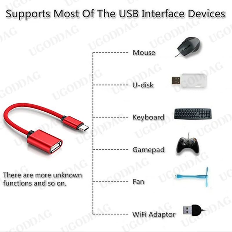 15cm Micro USB C to USB Adapter OTG Cable Type C Male to USB 3.0 2.0 Female Cable Adapter for MacBook Pro Samsung Type-C Adapter
