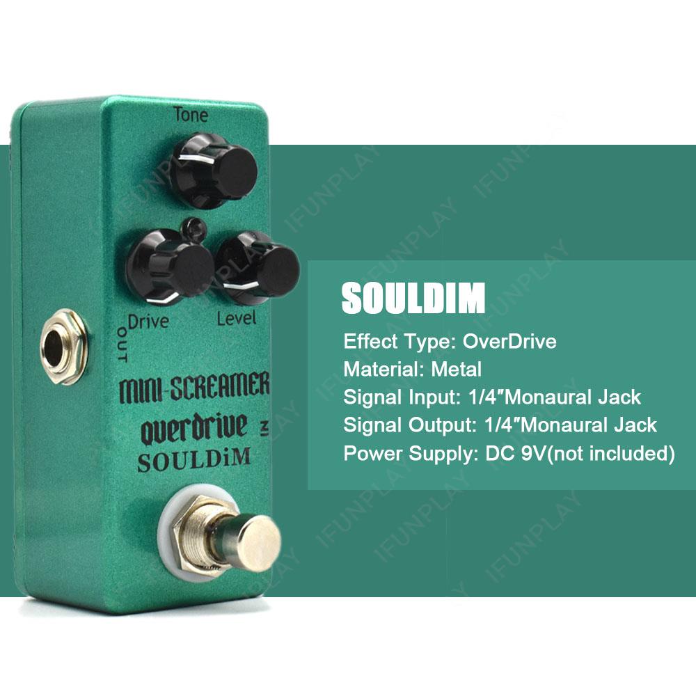 SoulDiM Mini Electric Guitar Pedal Overdrive/Booster/Delay/Pramp/Reverb/Noise Reduction/Analog Delay Effect Pedal
