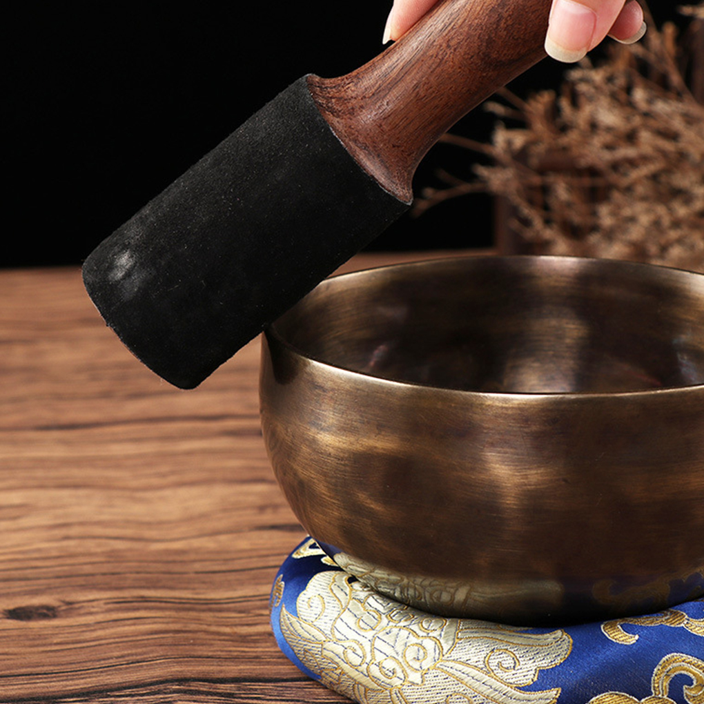 Singing Bowl Wood Mallet Felt Head Stick Musical Equipment Accessories