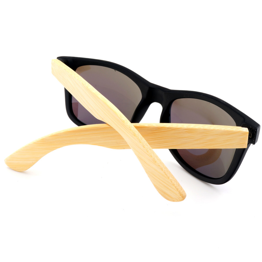 BOBO BIRD Simple Style Bamboo Legs Polarized Lens Sun Glasses Women Men with Wood Gift Boxes As Best Gift For Friends Women Mens