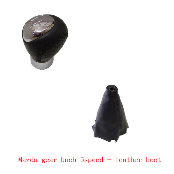 5 speed/ 6 Gear Car Shift Gear Knob PU Leather Boot Gaitor For MAZDA 3 2003 2004 2005 2006 2007 2008 2009 Accessories