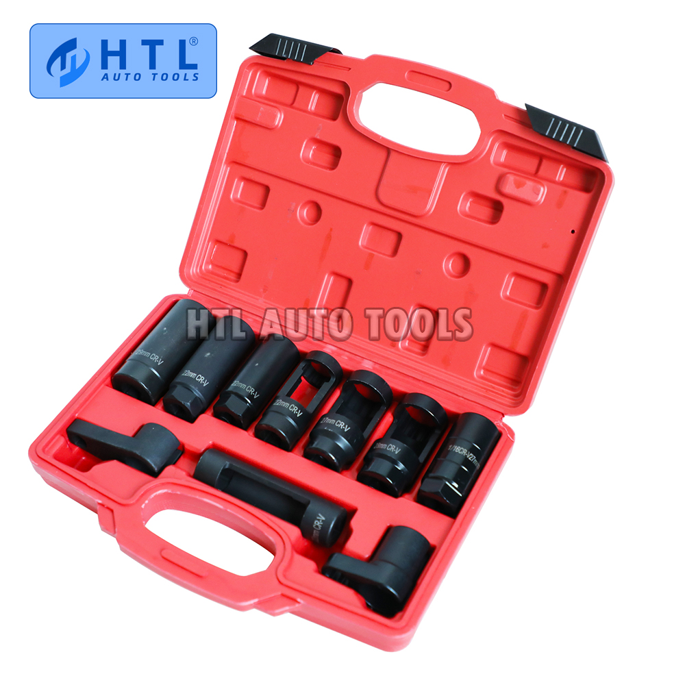 10pcs Sensor & Sending Unit Socket Set Oxygen Sensor Socket Hand Tool Set