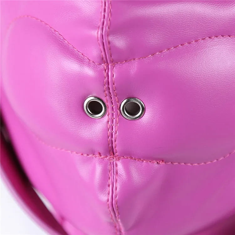 Mouth Eyes Leather Mask Bondage Hood Adult Games Slave Cosplay Head Restraints Headgear Fetish Wear Bdsm Tools