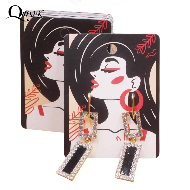 50/100pcs Earring Display Card Necklace Holder Set For Packing Jewelry Organizer Ear Studs Earrings And Jewelry Display Supplies