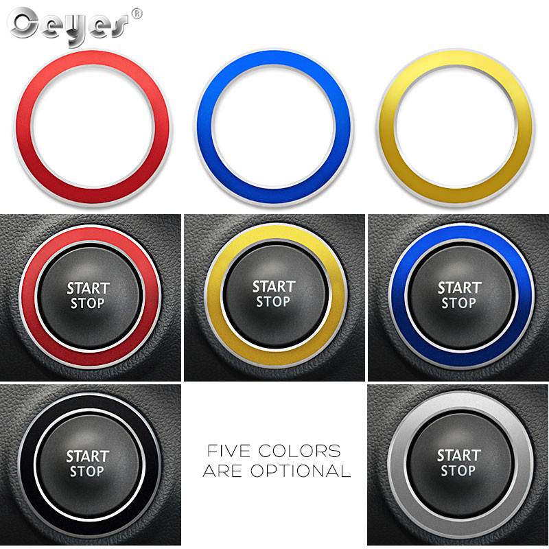 Ceyes Car Accessories Styling Engine Start Stop Cover Case For Renault Koleos Kadjar Captur Megane 2 3 Fluenec Latitude Stickers