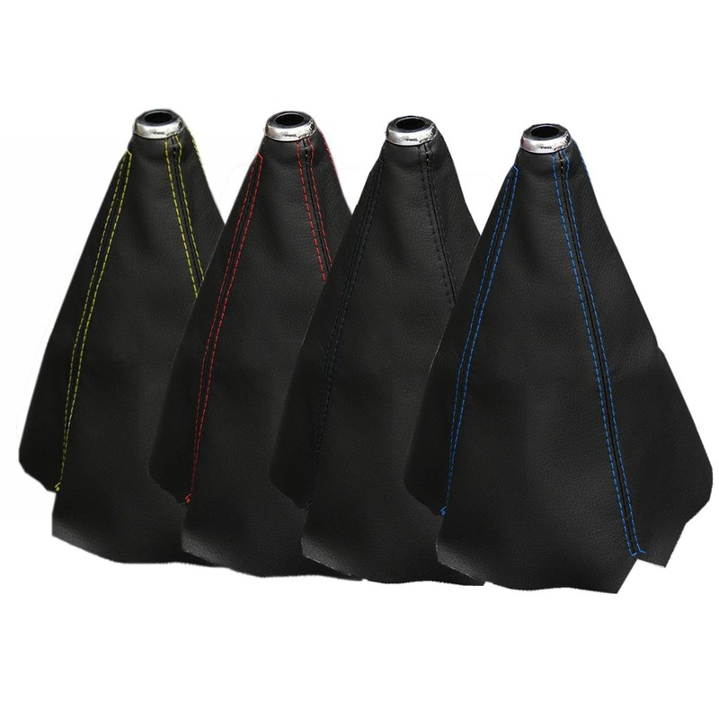 Universal PU Leather Car Gear Shift Collars Handle Cover Car Manual Stick Shifter Knob Gear Shift Boot Cover Gaiter Accessories