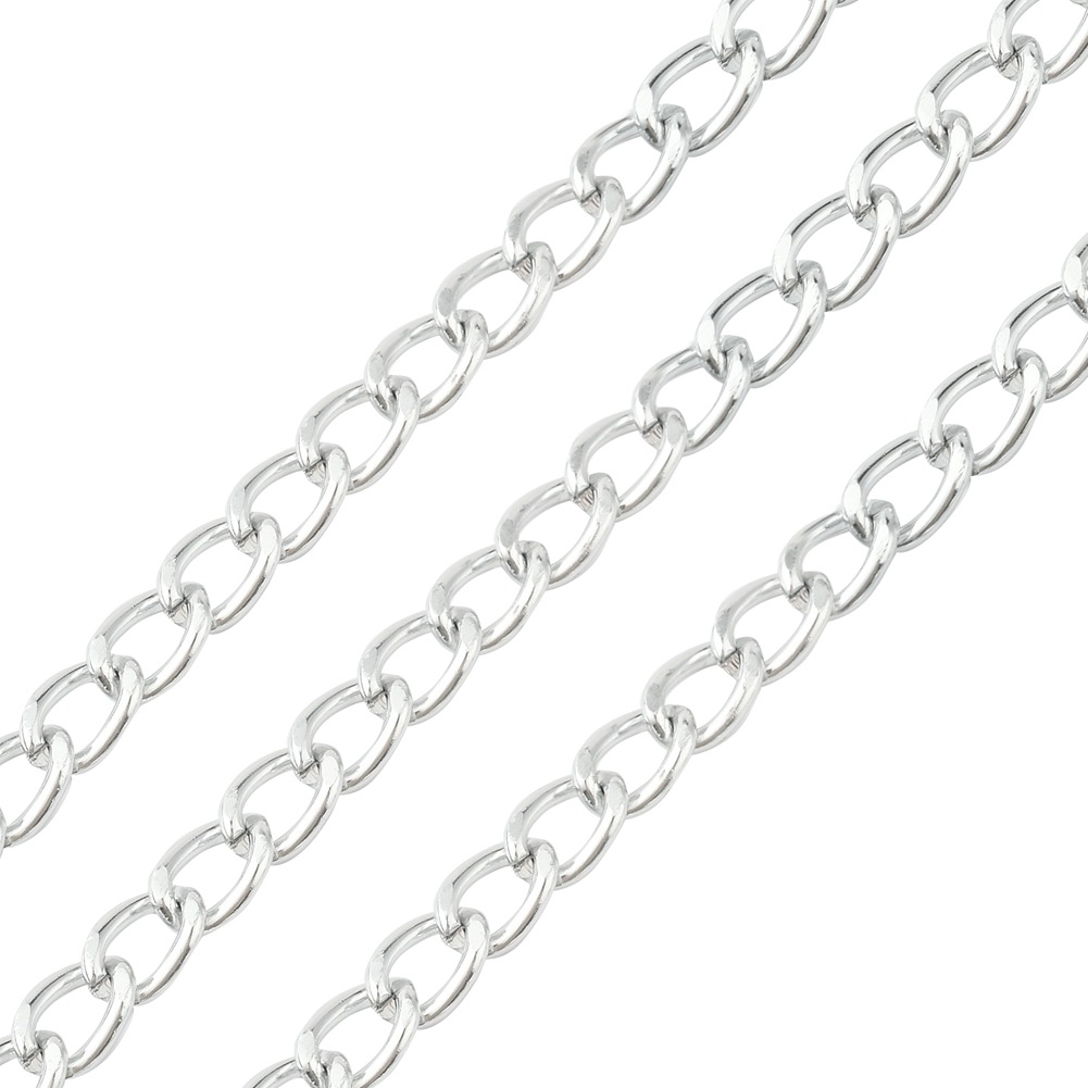 New handmade jewelry necklace semi finished accessories metal chain DIY jewelry case key chain aluminum chain material 2 meter