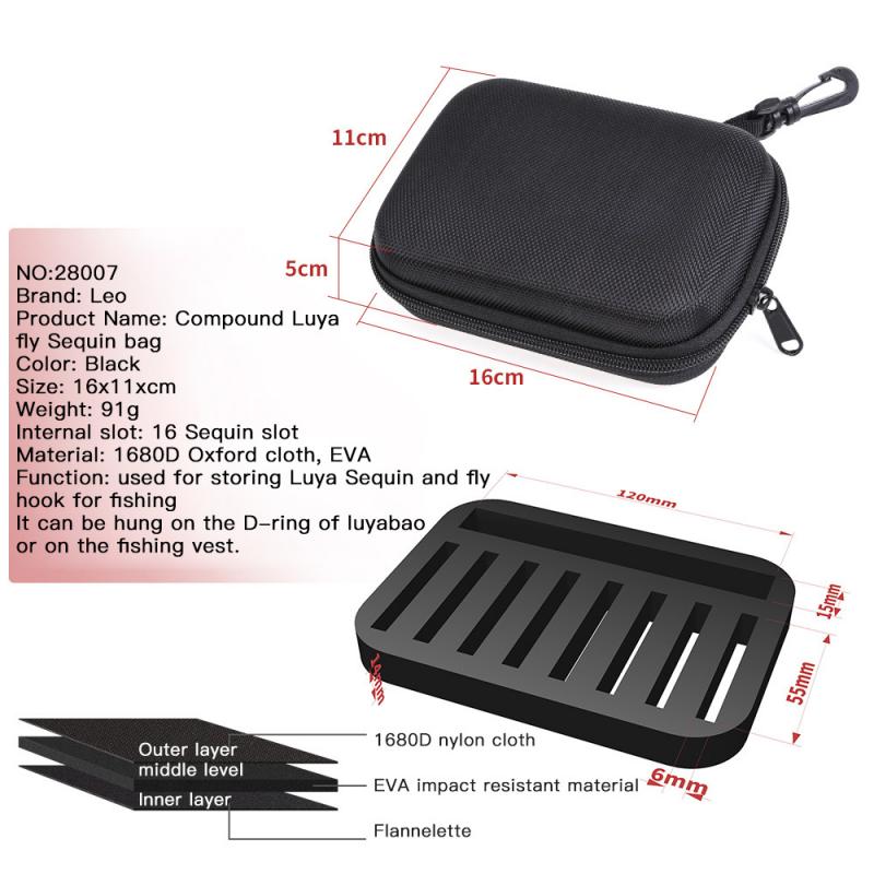 Composite Lua Fly Hook Sequin Packet Bait Bag Fishing Gear Bag Sports & Entertainment Fishing Bag Fishing Gear Bait Storage Bag