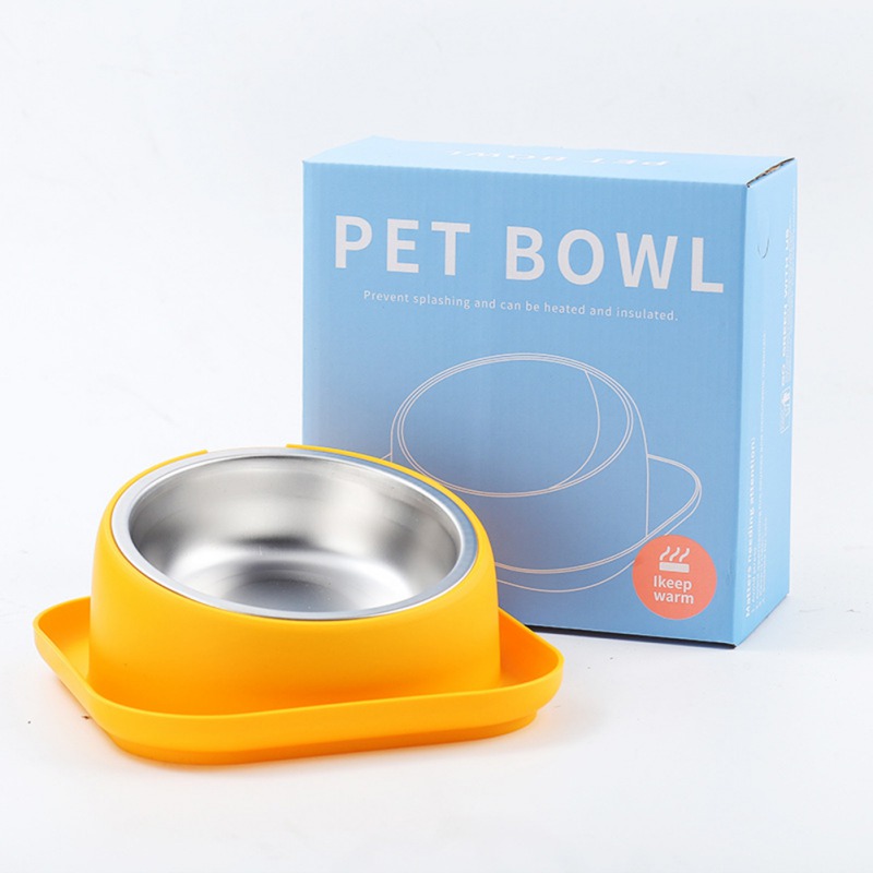 Antislip Dog Cat Bowl With PP Stand Stainless Steel Bowl Durable Non-spill Water Food Feeder Pet Feeding Drinking Bowls Dogs Cat