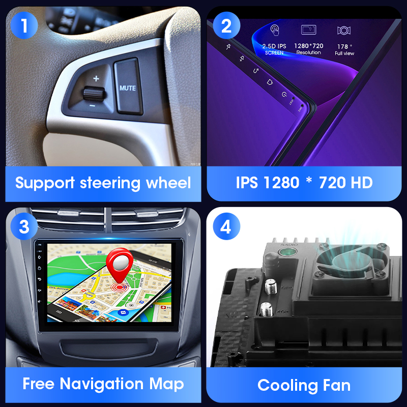 Srnubi 2 Din Android 7" Universal Car Radio for Toyota Volkswagen Nissan Hyundai KIA Multimedia Player Stereo Carplay Auto DVD
