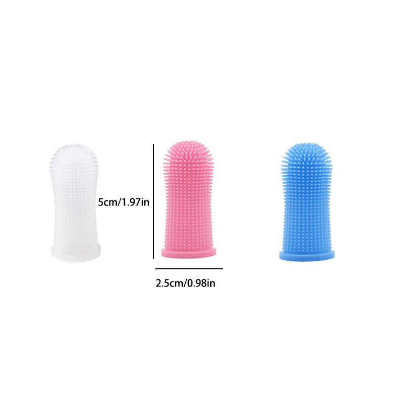 Pet Toothbrush Finger Set Brush Oral Cleaning Cats and Dogs Oral Dental Care To Prevent Tooth Decay Pet Cleaning Supplies