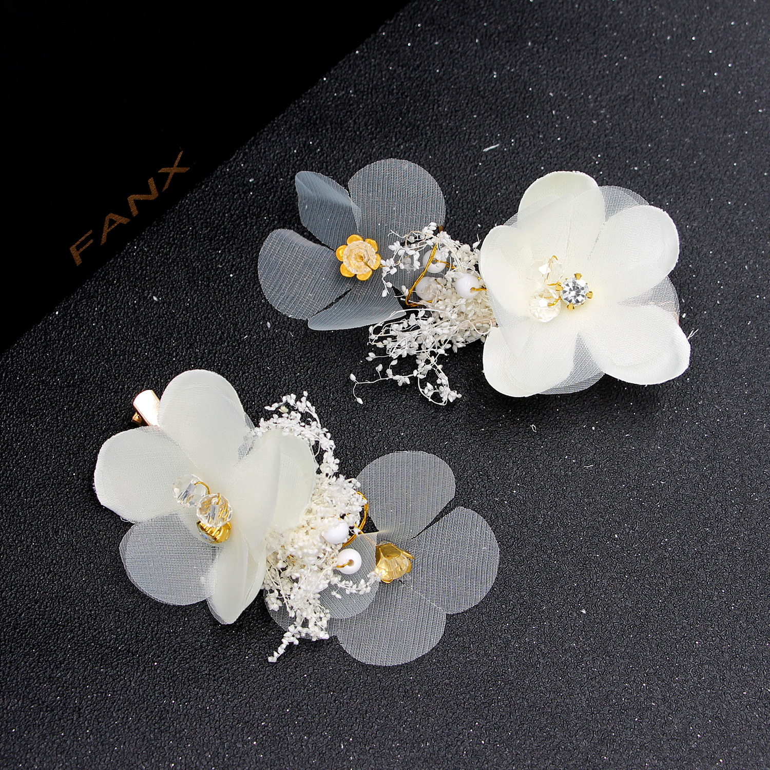 White Lace Flower Crystal Hair Combs Jewellery Bride Headpiece Tiaras de Noiva Women Head Jewelry Wedding Hair Accessories Crown