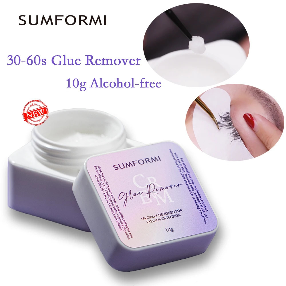 SUMFORMI Low Smell 10g Eyelash Adhesive Removing Cream No stimulation Fast Cleaning Makeup r Grafting Eyelash Adhesive Gel 240624