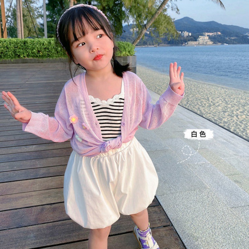 Kids Girls Black White Shorts 2021 New Baby Girls Cute Bloomers Solid Casual Pumpkin Pants Summer Loose Underpants For 12M-6Y
