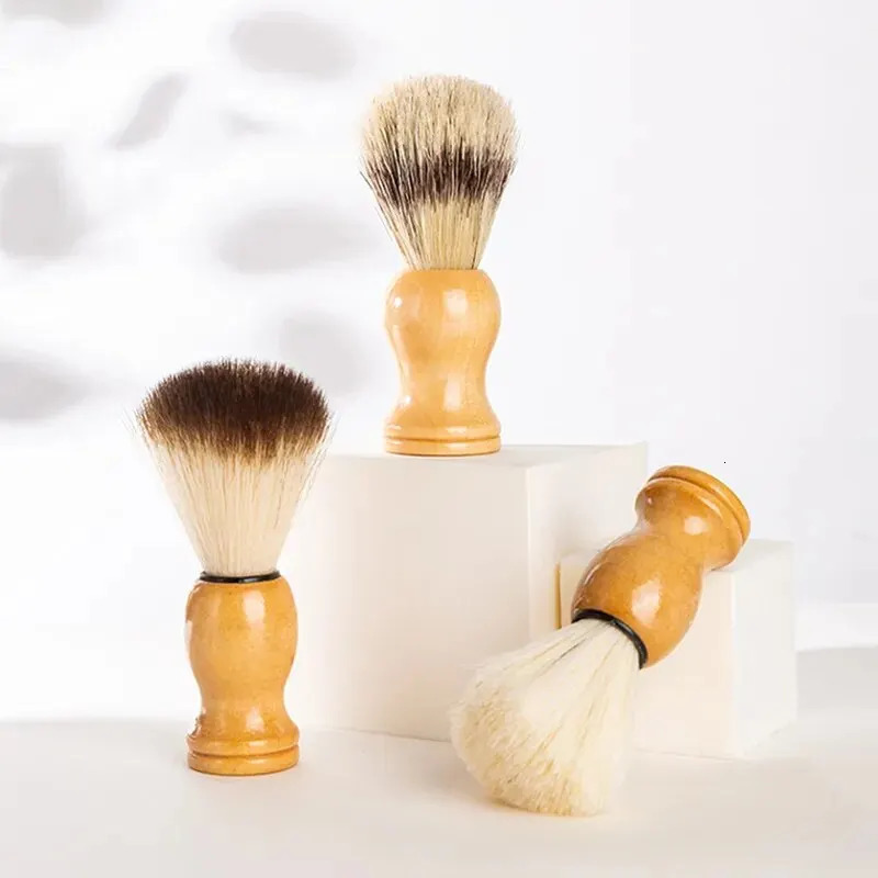 2PCS Shaving Brush Soft Bristle Brush Lather Soap Soft And Comfortable With No Shedding Aseptic Moustache Brush 240624