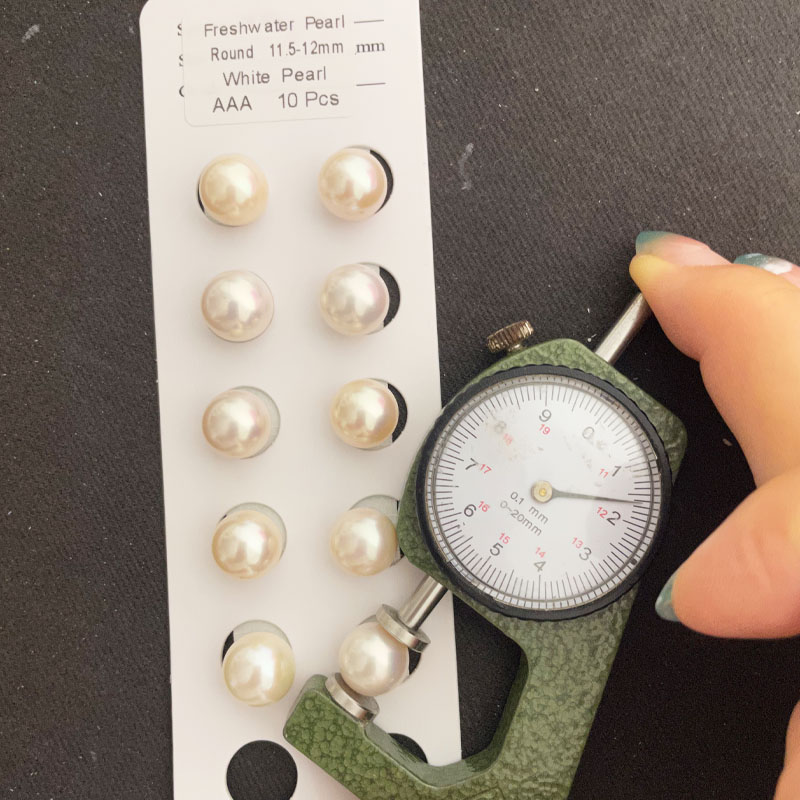 Hot Sale 3A Quality Round Freshwater Pearls No/Half/Full Hole Loose Beads Pearl White Shinning Luster Natural Pearls 2-12mm