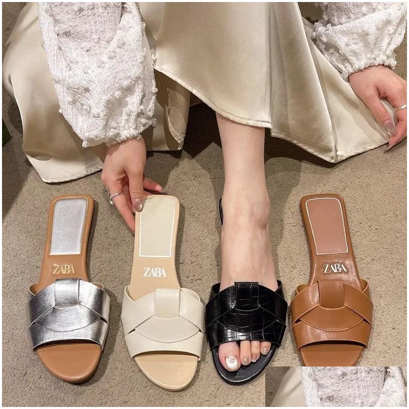 Free Shipping Slippers Designer Traf Women's Smooth And Comfortable Shoes Casual Sole Summer Sandals Delivery Accessories Dhmeq
