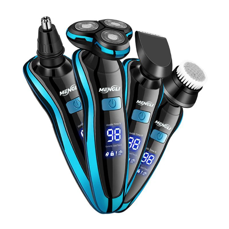 Men Electric Shaver Rechargeable Electric Razor Hair Cutting Shaving Machine Clipper Beard Trimmer Washable Wet-Dry Dual Use 240624